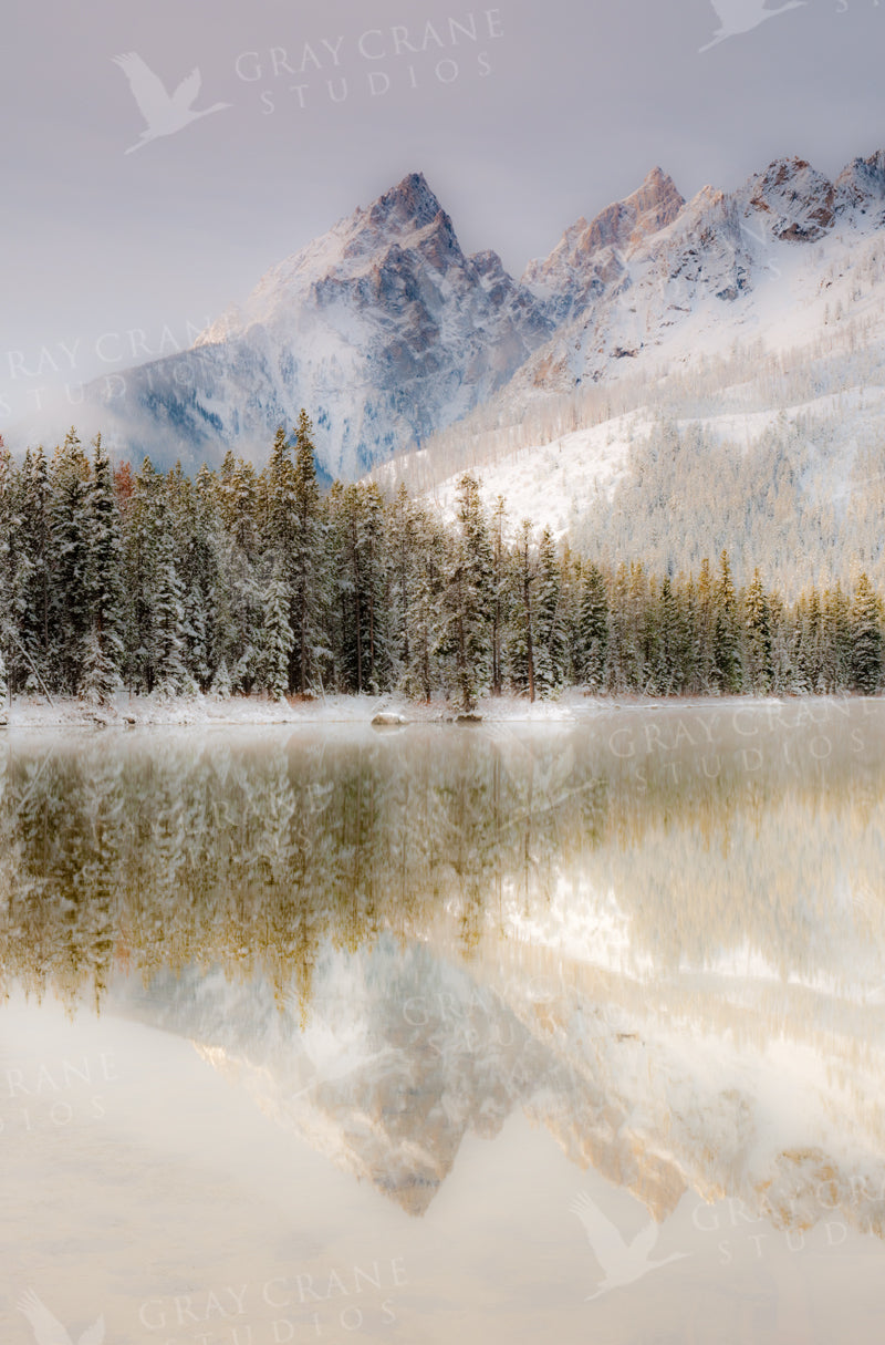 Misty Tetons Watercolor Print