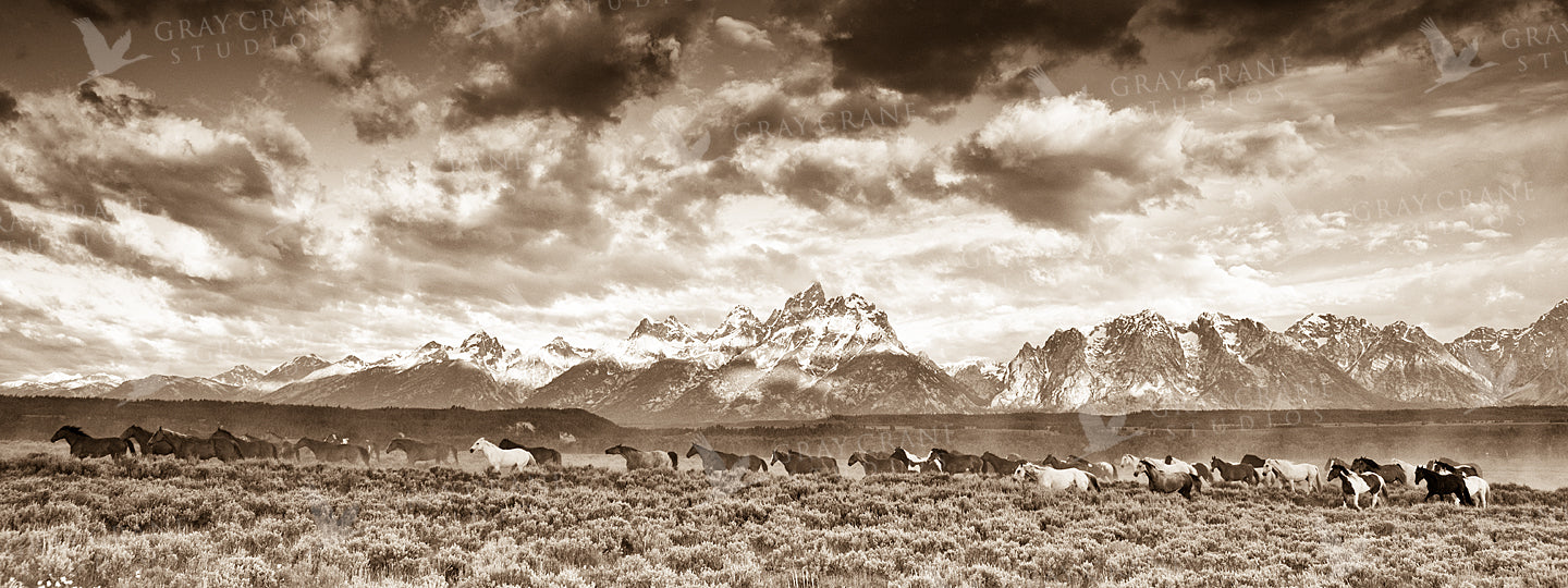 Wyoming Skies Watercolor Print