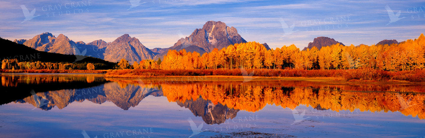 Autumn Along The Oxbow Watercolor Print