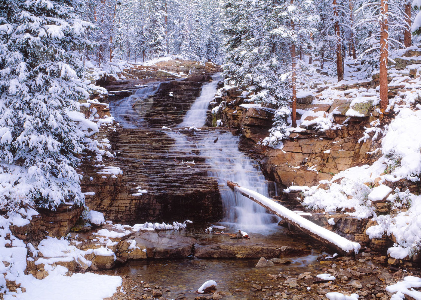 Uinta Falls Watercolor Print