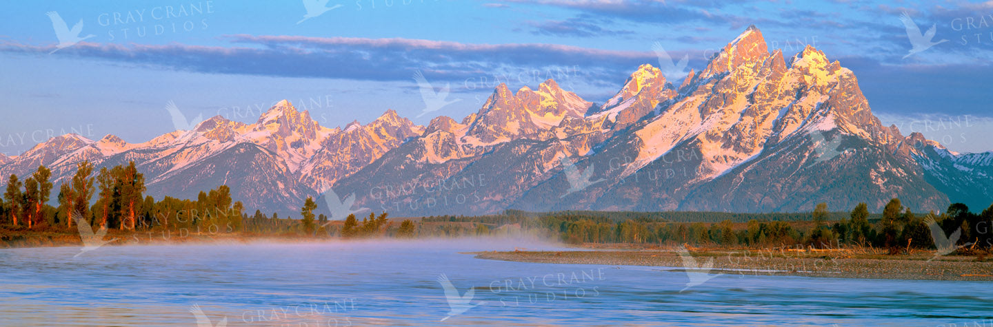 Tetons & Snake River Watercolor Print