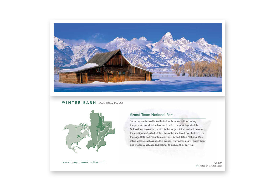 Winter Barn Notecard